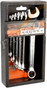 Набор ключей комб 6 пр (8-17 мм) (АвтоДело) Professional холдер (10361) 36060