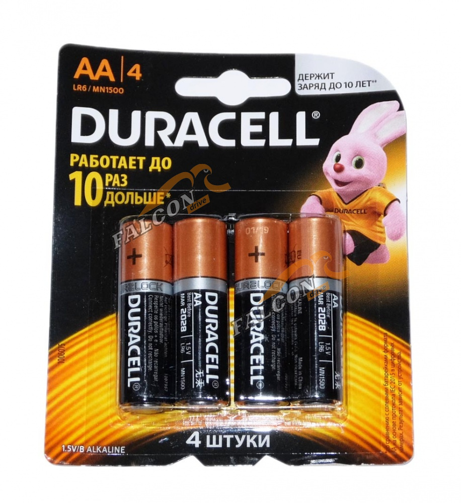 Батарейка AA (Duracell)  1шт.  пальчиковая 