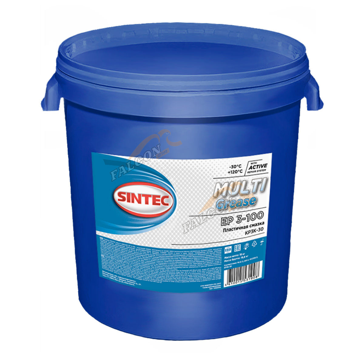 Смазка Sintec Multi Grease EP 3-100 18 кг (синяя)