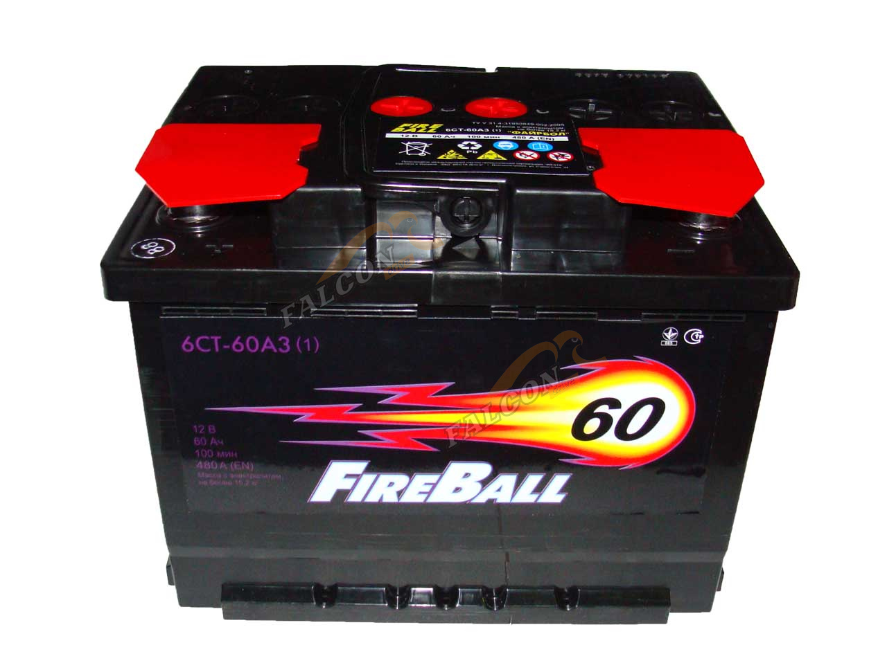 АКБ 60 Fire Ball (EN510) ДШВ 242х175х190 залит 