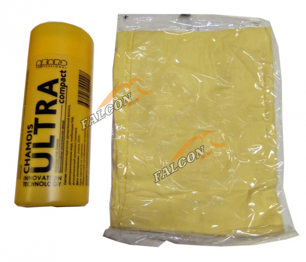 Синтетическая замшевая салфетка в тубе 320*430*2мм (ULTRA CHAMOIS) маленькая