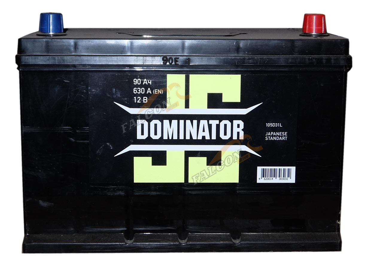 АКБ 90R Dominator (JIS) (ОБР) (EN630) ASIA ДШВ 303х172х220 залит