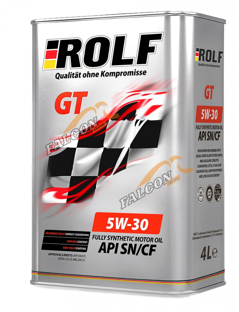 А/масло Rolf GT 5W30 4л SN/CF C3 МЕТАЛЛ