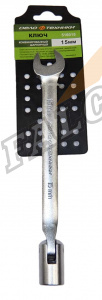 Ключ комбинированный рожково-торцевой шарнир 15 мм (ДТ)