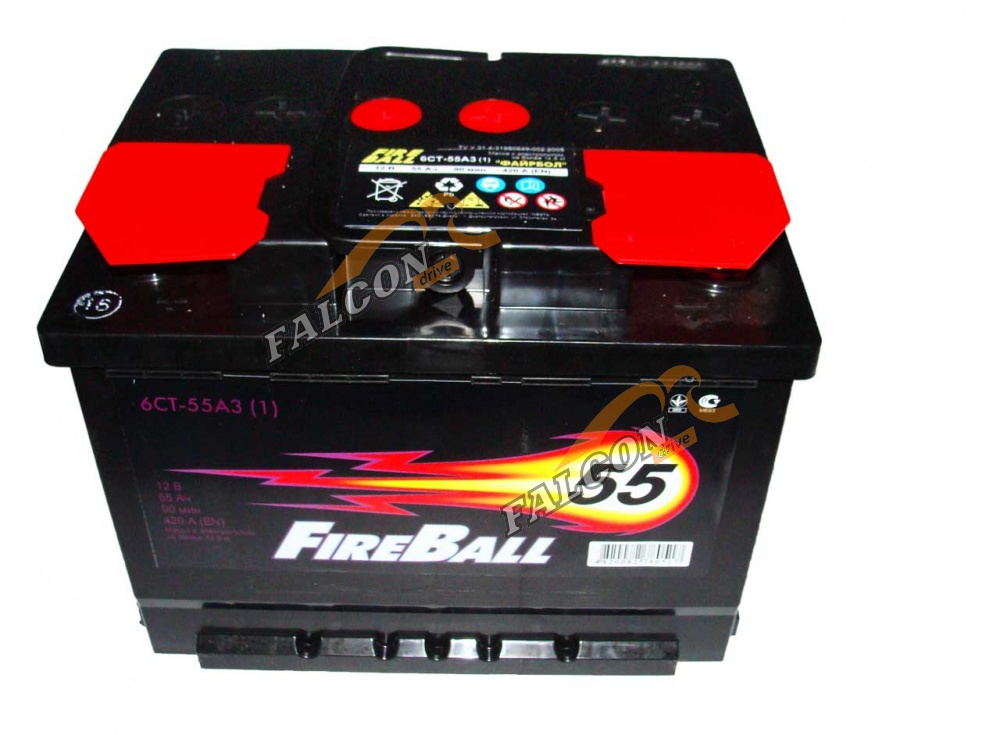 АКБ 55 Fire Ball (EN480) ДШВ 245х175х190 залит