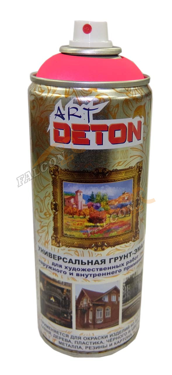 Эмаль акрил  Розовый  DETON ART (аэр) флуоресцентная 520мл 