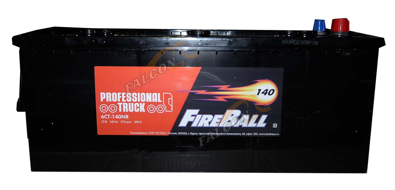 АКБ 140R Fire Ball (ОБР) (EN900) ДШВ 513х189х217 залит