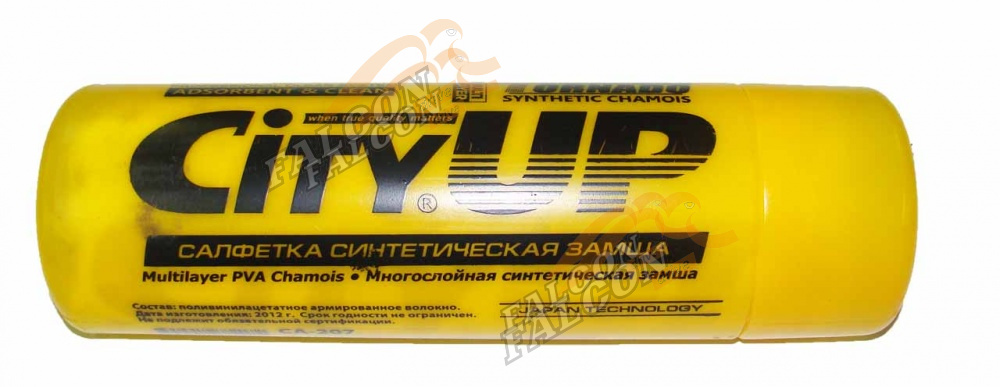 Синтетическая замшевая салфетка в тубе 43*64 Tornado (City Up) CU-221/CU-201