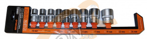 Головки набор 1/2" 6 гр 9 пр (АвтоДело) холдер (15437) 39849