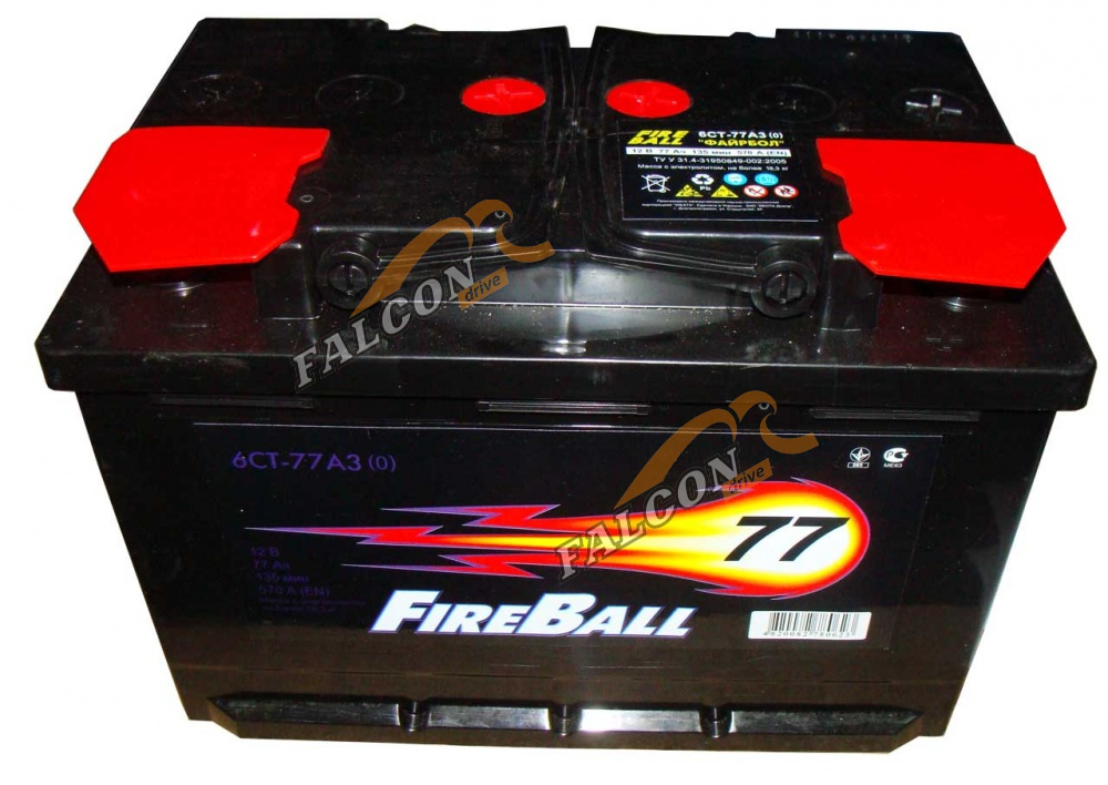 АКБ 77R Fire Ball (ОБР) (EN670) ДШВ 277х175х190 залит