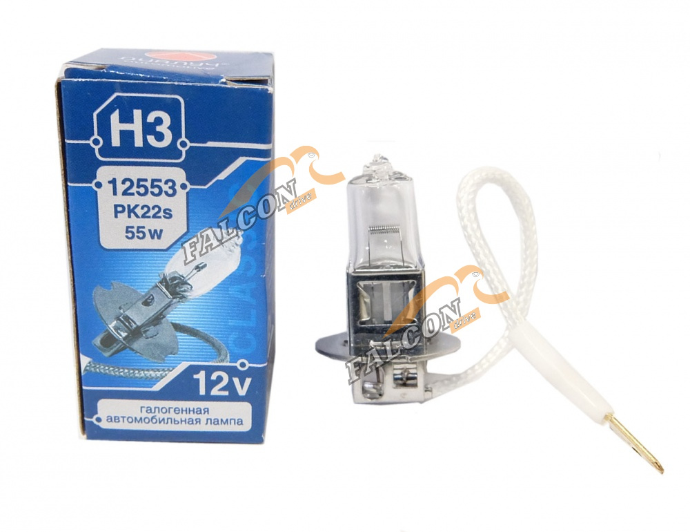 Лампа H3 галог H3 12V55W (ДИАЛУЧ) 12553