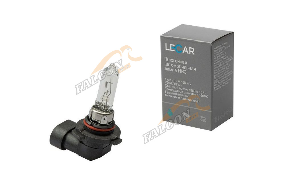 Лампа HB3 галог 12V60W (LECAR) 