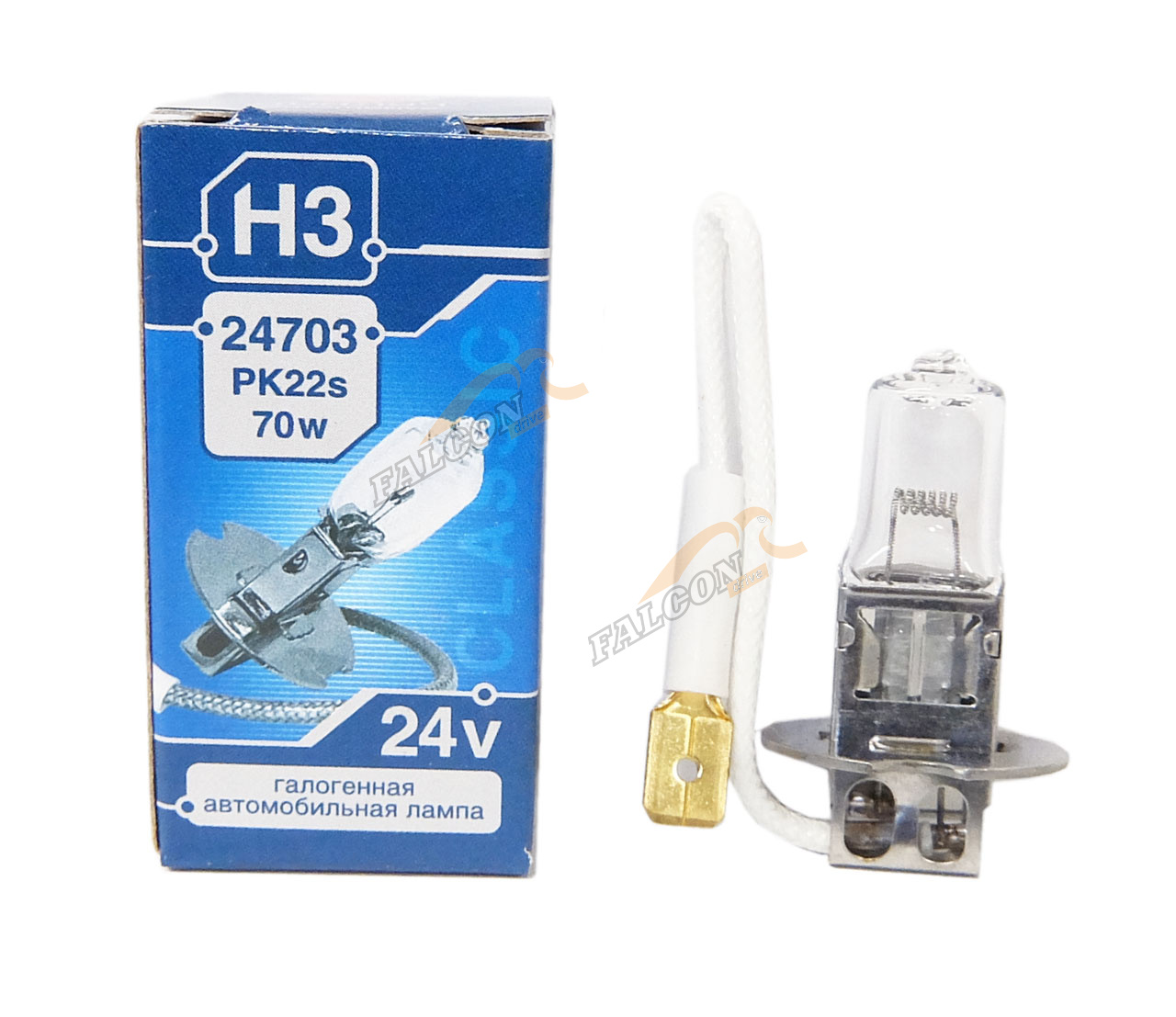 Лампа H3 галог 24V70W (ДИАЛУЧ) 24703