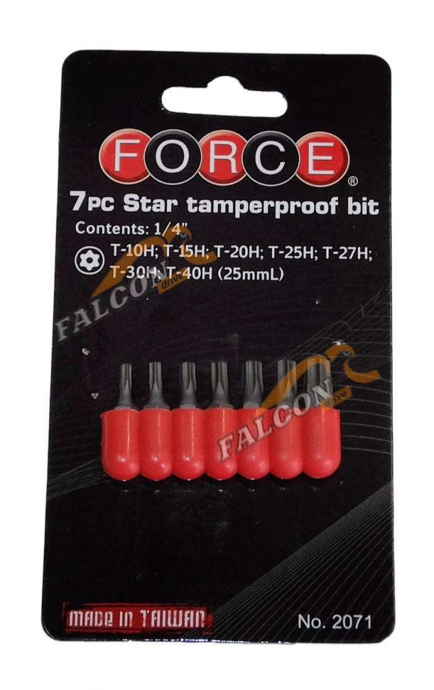 Вставки набор Torx 1/4" с отверст L 25 мм 7 пр (Force) 2071