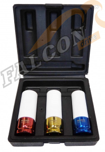 Головки набор 1/2" 6 гр колесн 3 пр (17,19,21) (АвтоДело) футляр (14878) 39233