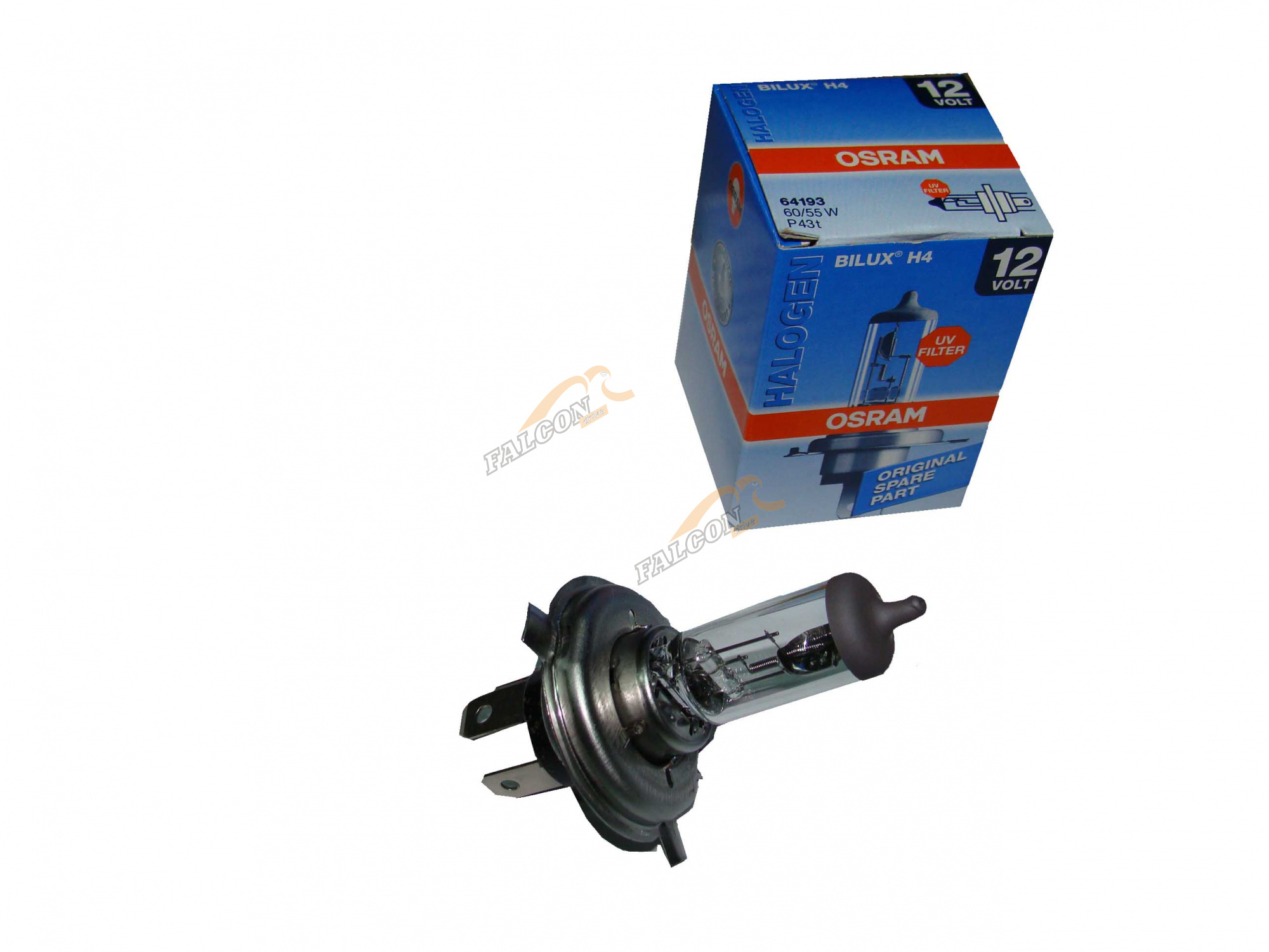 Лампа H4 галог 12V60/55W (Osram) 64193 P43t