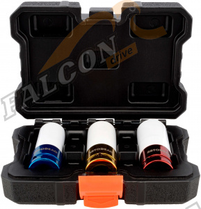 Головки набор 1/2" 6 гр колесн 3 пр (17,19,21) (АвтоДело) футляр (14878) 39233