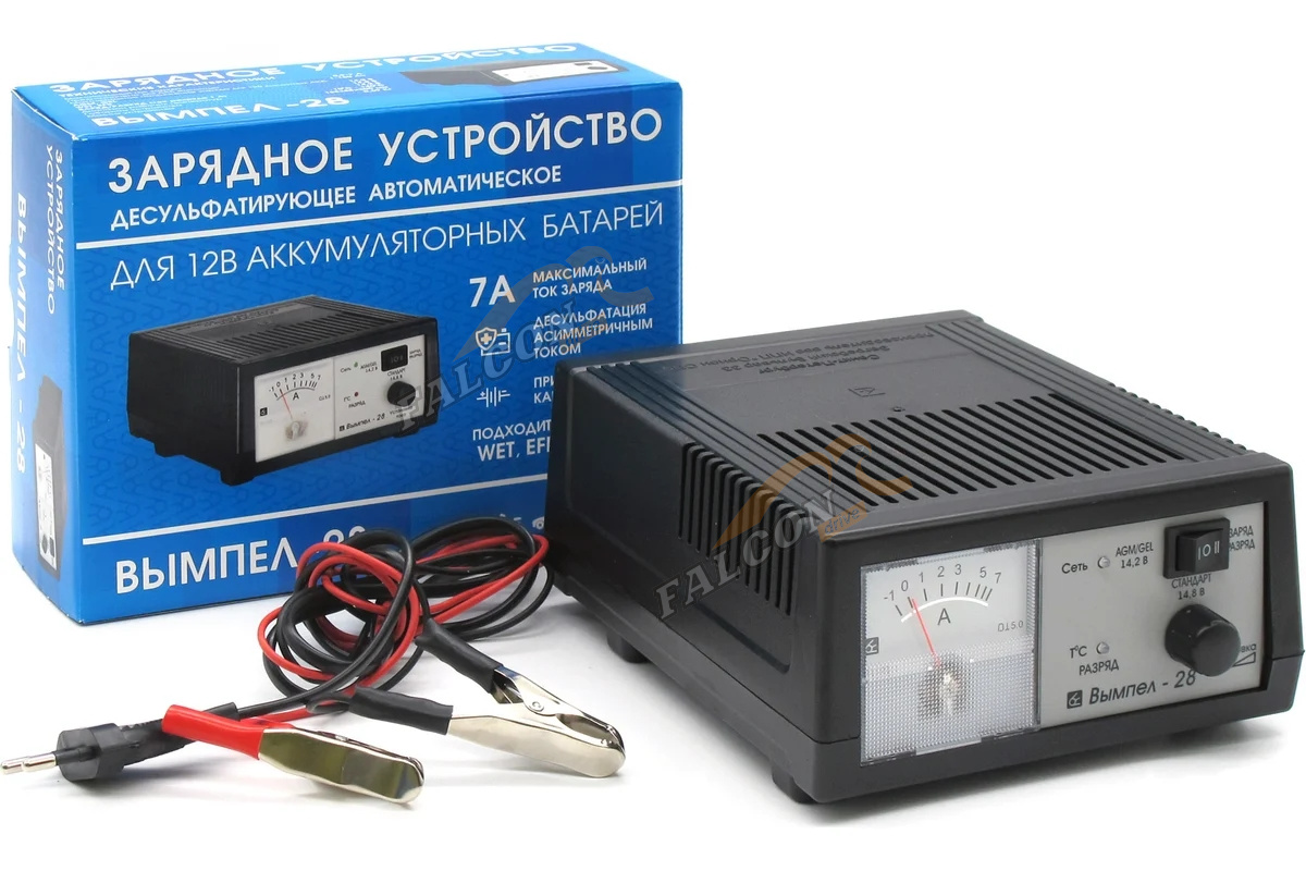 ЗУ  12V, 0-7А (Орион) Вымпел-28 автомат 0-7А, стр.ампер.
