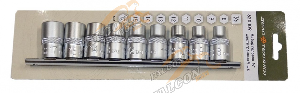 Головки набор 1/2" 6 гр 9 пр (ДТ)