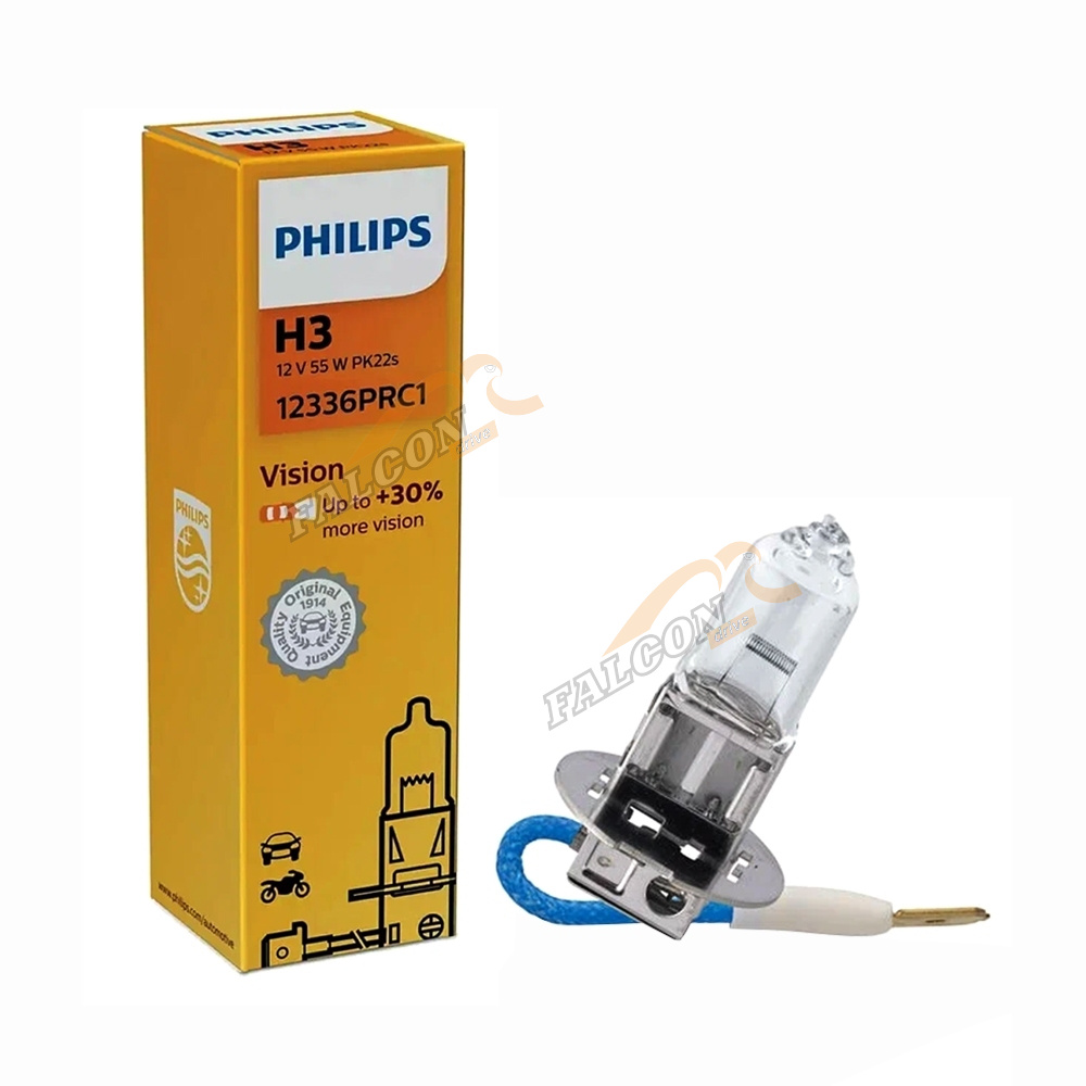Лампа H3 галог 12V55W+30% (PHILIPS) Vision 12336 PRС1 