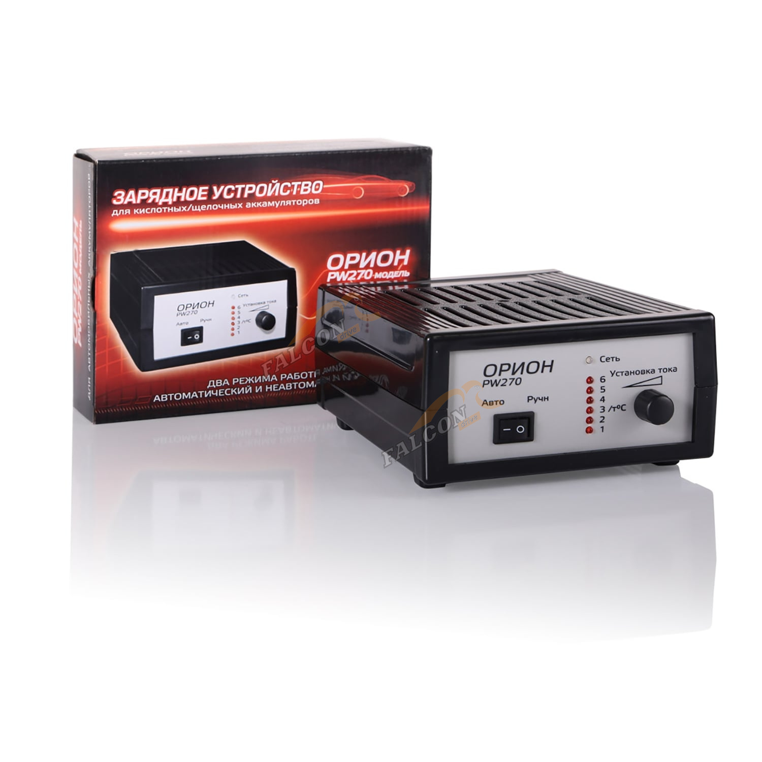 ЗУ  12V,  0-6А (Орион) РЯЗАНЬ PW 270, плавная регул.тока 0,4-6А Импульсное ЗУ