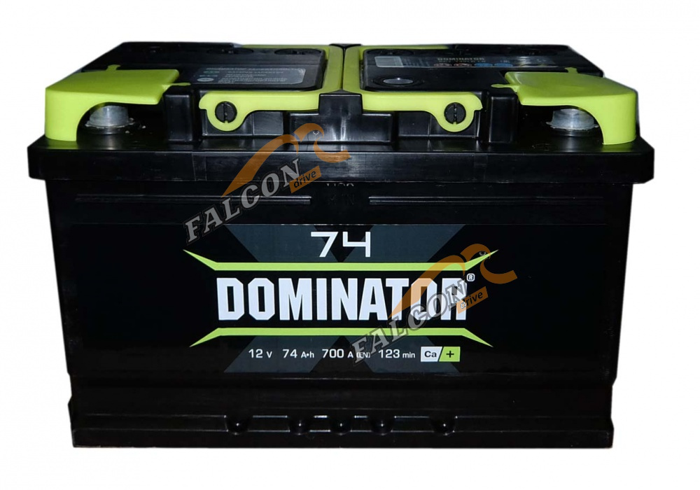 АКБ 74R Dominator низкий ( ОБР) (EN740) ДШВ 277х175х175залит 
