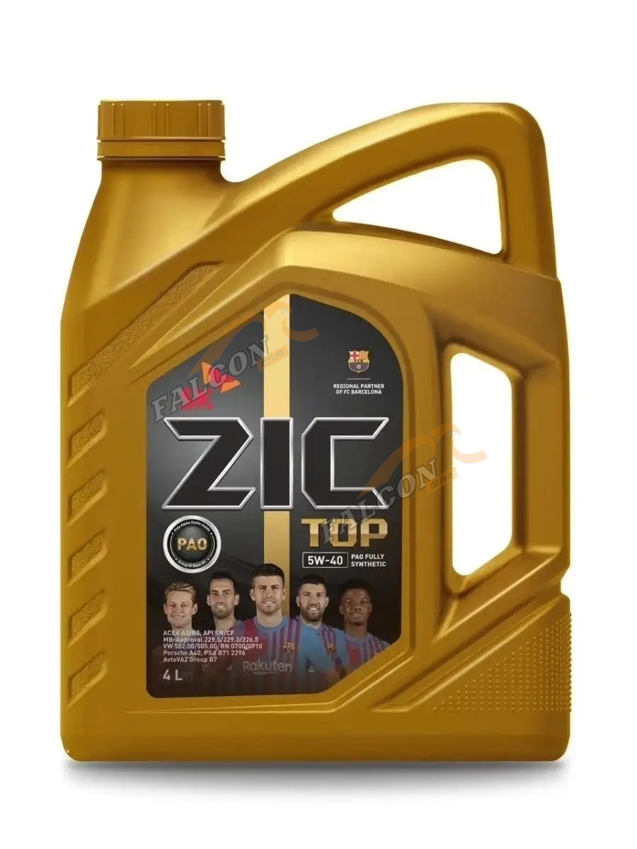 А/масло ZIC  5W40 TOP PAO 4 л SP, A3, B4, VW 502.00|VW 505.00