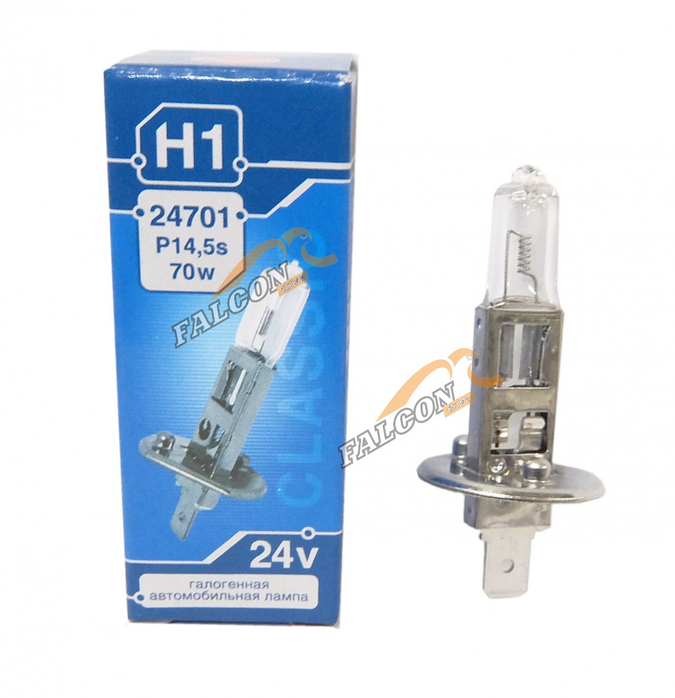 Лампа H1 галог 24V70W (ДИАЛУЧ) 24701